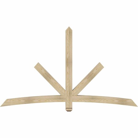Ekena Millwork Alberta Rough Sawn Timber Gable Bracket, Douglas Fir, 84"W x 49"H x 4"D x 4"F, 14/12 Pitch GBW084X49X0404ALB00RDF